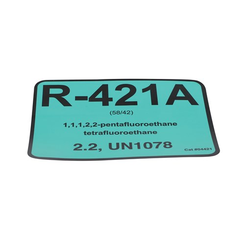 LABEL REFG R421A SELL BY PKG