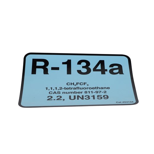 LABEL REFG R-134A SELL BYPK