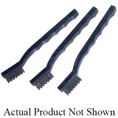 BRUSH SS 2INX7IN PLASTIC HNDL 3PK