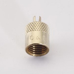 BRASS CAP 1/4IN W/CORE REMOVER