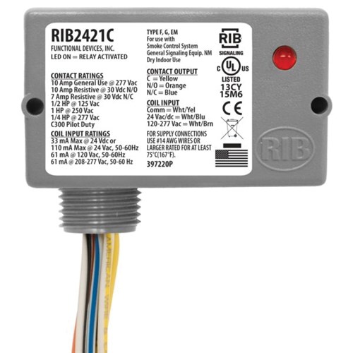 RELAY PILOT CRTL DPDT 24AC/DC 120-277