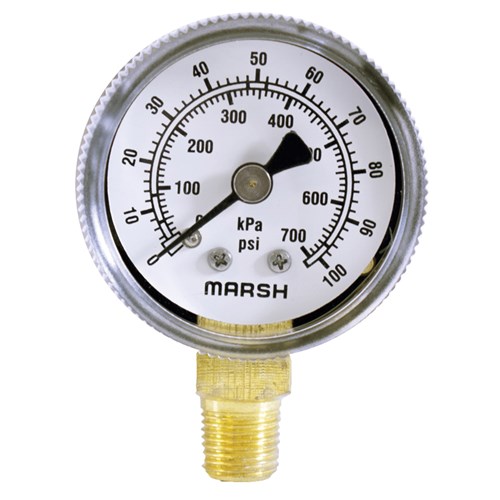 GAUGE 2.5IN 1/4IN BTC  30HG 150PSI